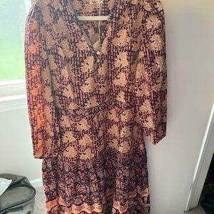 NWT Faherty Idina Block Print Dress